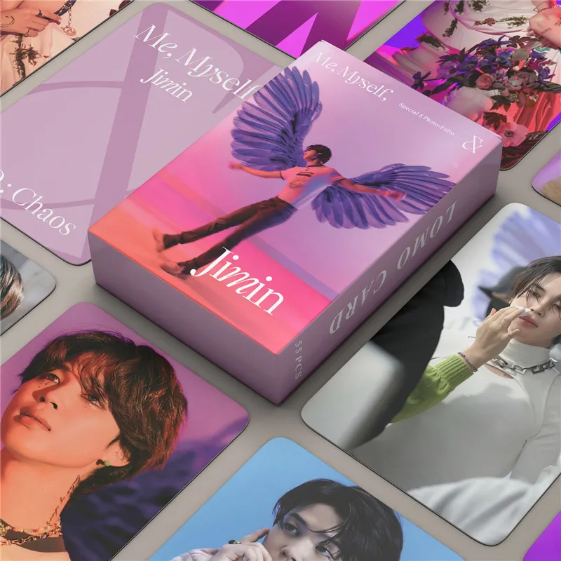 Kpope Idol Jimin Lomo بطاقة بريدية ، فوضى صور شخصية ، بطاقات مطبوعة ، صورة للجماهير ، بطاقات قابلة للتحصيل ، 55: لكل مجموعة