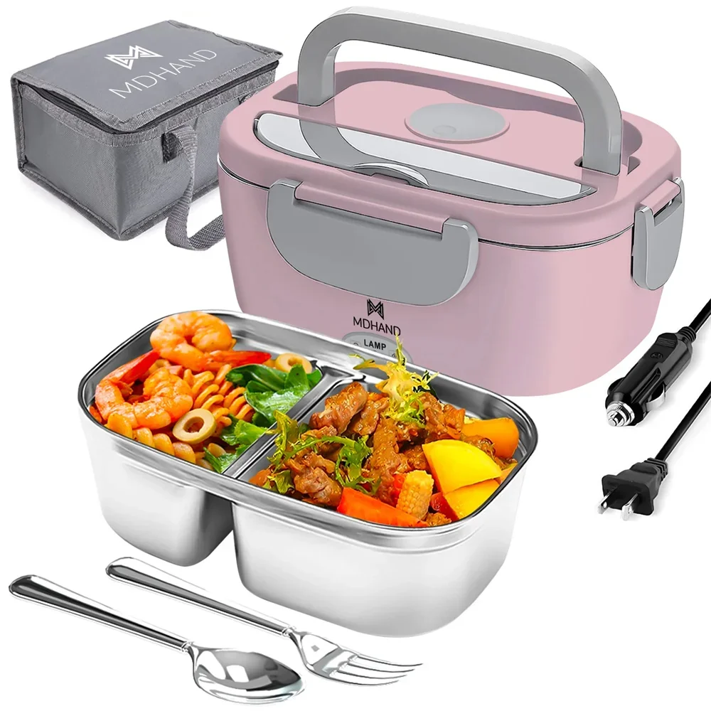 65W 1.5L Electric Lunch Box Food Warmer Portable Food Heater for Car Or Home - Leak Proof, Lunch Heating Microwave for Truckers