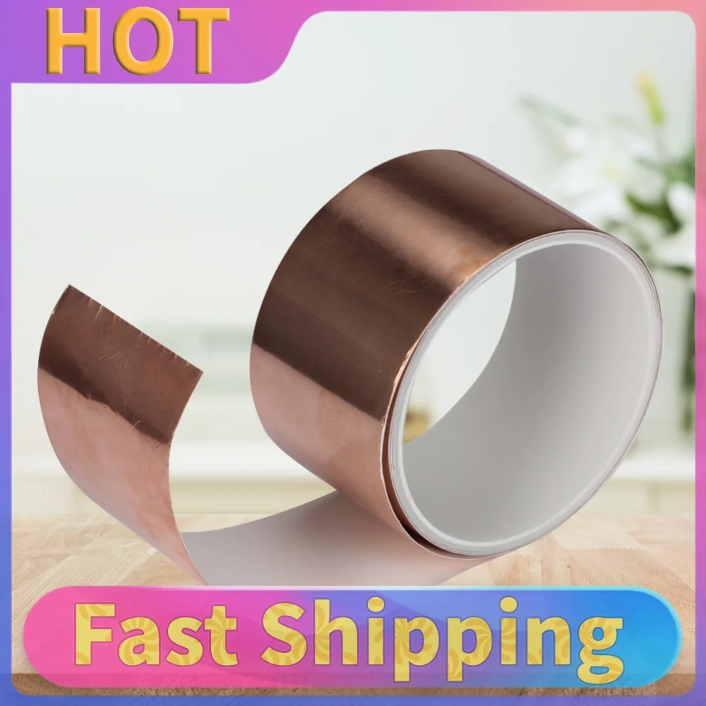 Copper Foil Tape EMI Shielding Electric Guitar Slug Snail Barrier Transformer for Soldering Purposes Gadget 5x200cm