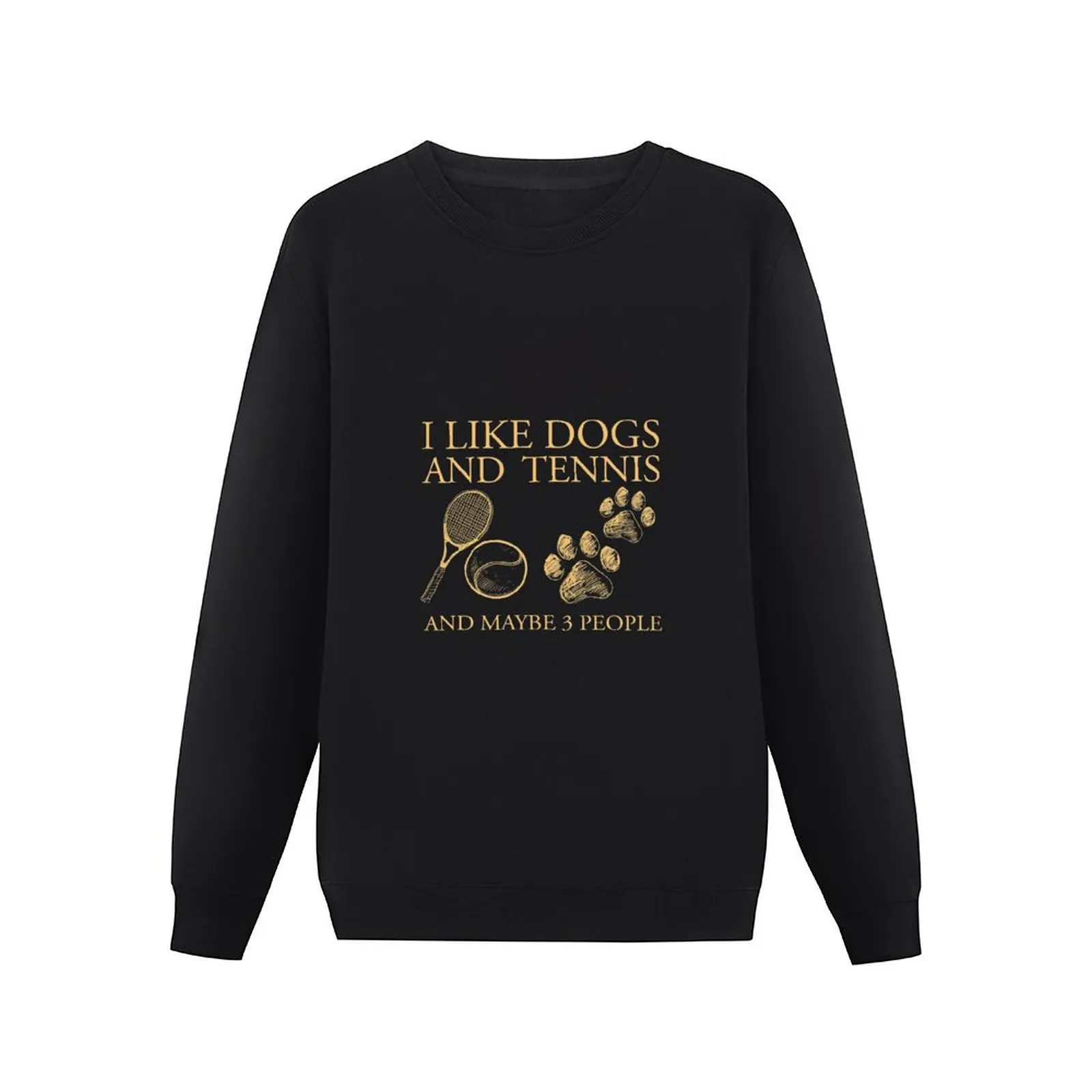 Dogs and Tennis Retro Pullover Hoodie men's clothing clothes for men oversize sweatshirts