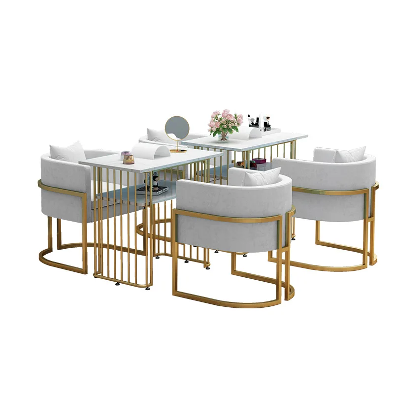 Nail Table and Chair Set Double Nail Table Iron Net Red Single Nail Table Nail Shop Table and Chair