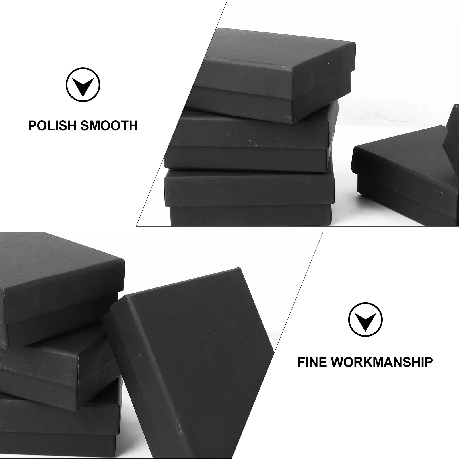 

10pcs Jewelry Boxes Premium Paper Cardboard Sturdy For Earrings Necklace Bracelet Ring Storage Display Cases Sponge Lined