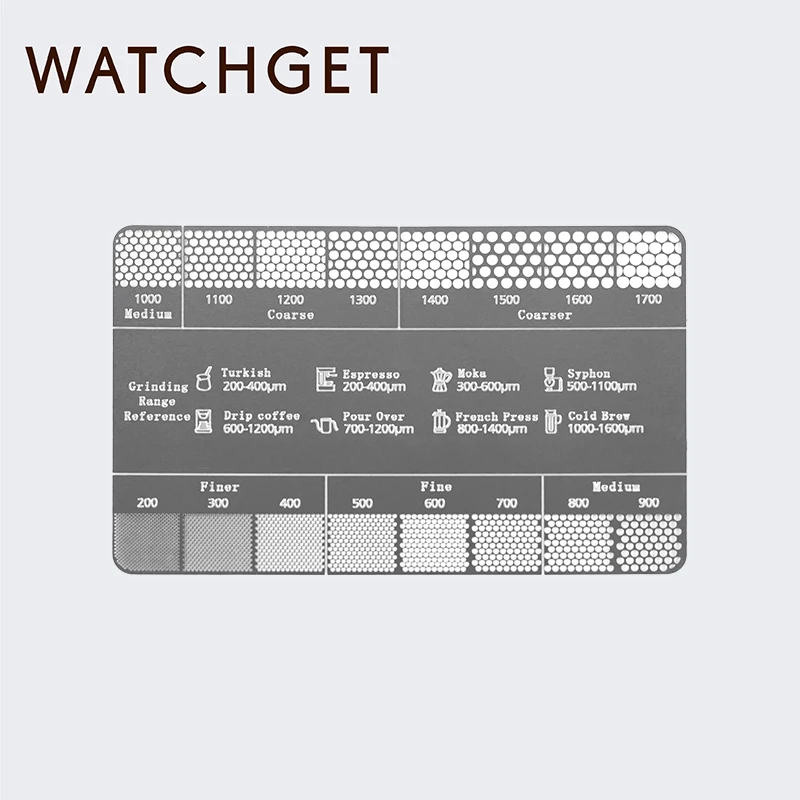 watchget Coffee Grind Measuring Ruler Coffee Grinding Range Reference Stainless Steel Coffee Measuring Tool
