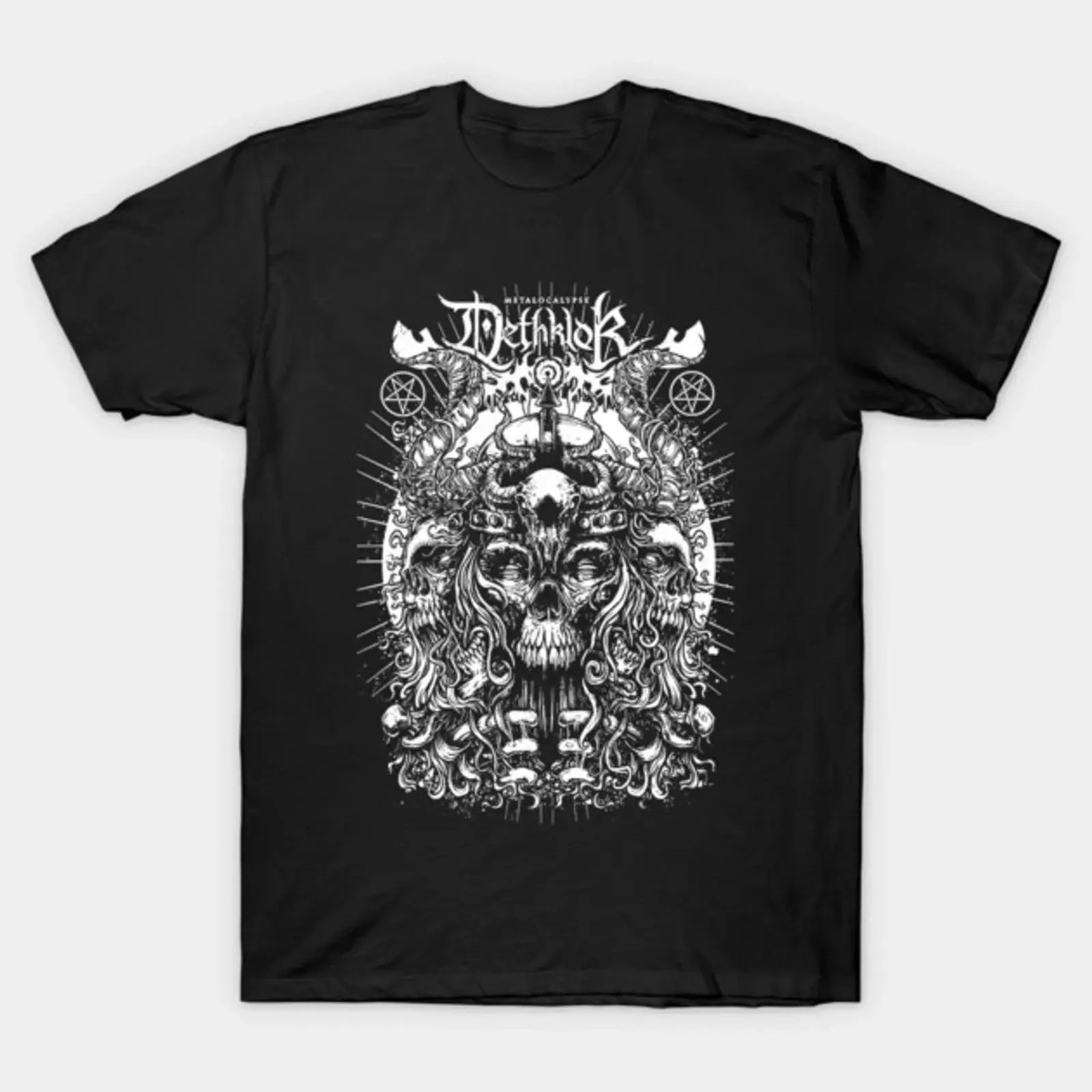 Dethklok Metalocalypse T Shirt vintage Washed Breathable Versatile Comfortable graphic designer clothes Stretched Unisex homme