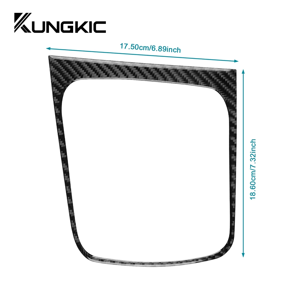 Real Soft Carbon Fiber Sticker For Seat Leon MK3 2013 2014 2015 LHD RHD Car Gear Shift Frame Panel Trim Interior Accessories