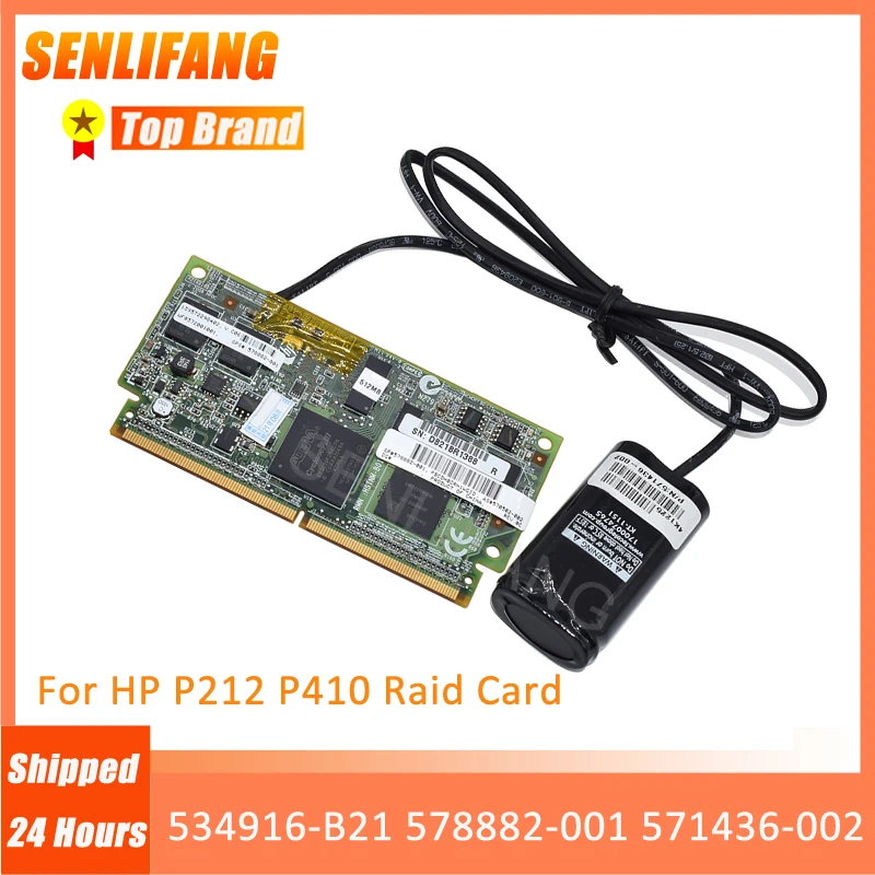 

Well Tested 534916-B21 578882-001 571436-002 For HP P212 P410 Raid Card 512M FBWC RAM Cache With Battery Assembly Refurbished