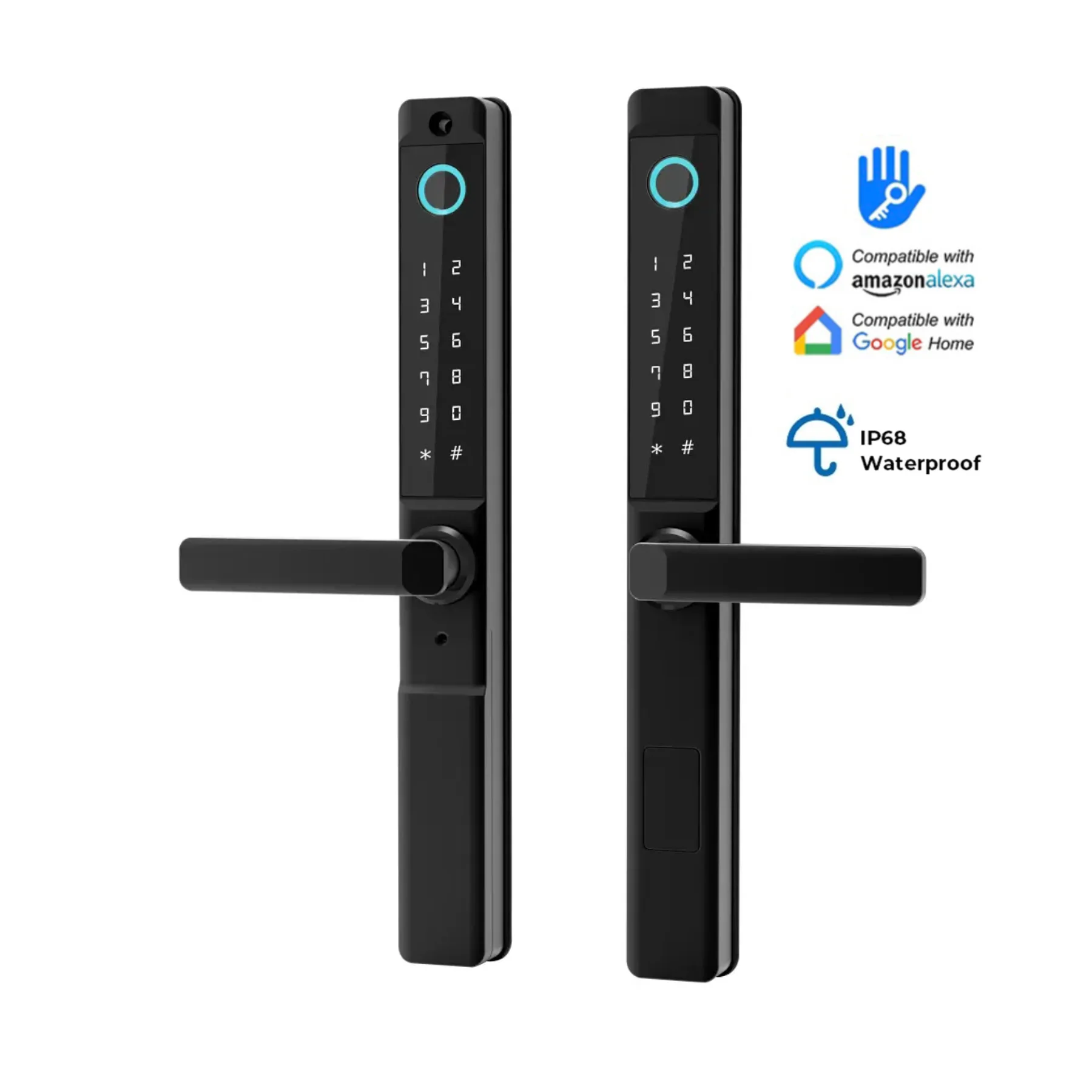 

Waterproof TTlock Smart Door Lock Outdoor Stainless Steel Sliding Gate Digital Fingerprint Door Lock Ttlock