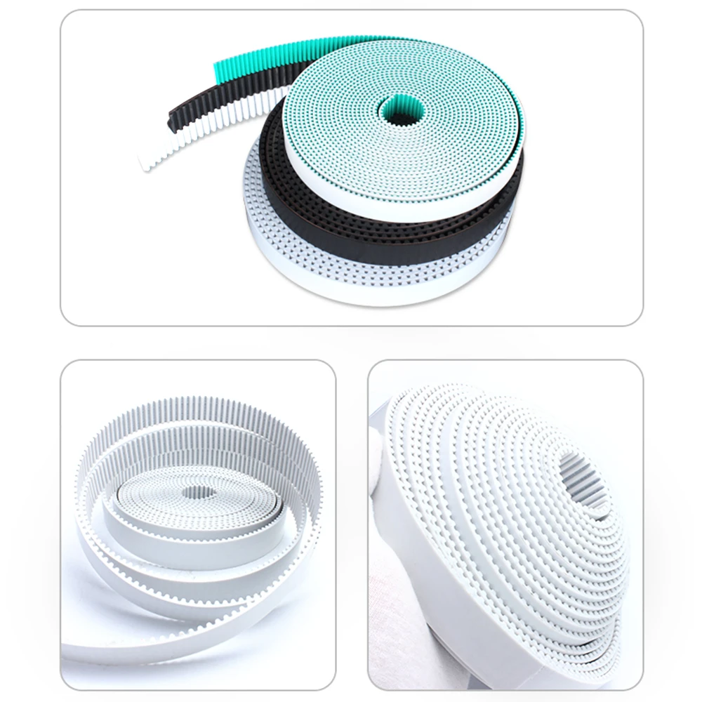 

HTD 5M Open Timing Belt Wide15/20/25/30mm Polyurethane Steel Synchronous Belt Pitch 5mm PU White Green Black For CNC 3D Printer