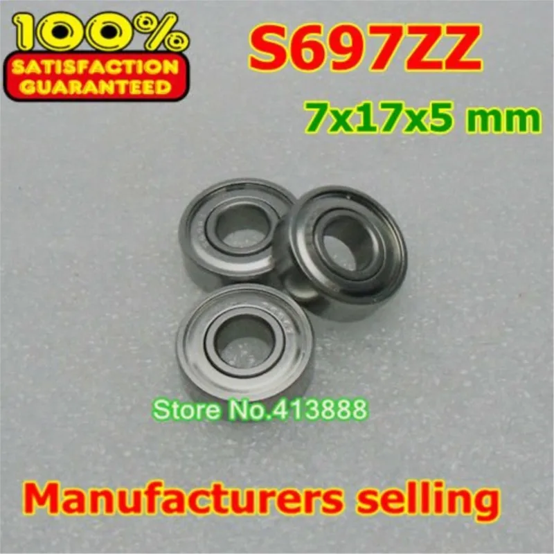 

NBZH bearing(1pcs) SUS440C Environmental Corrosion Resistant Stainless Steel Deep Groove Ball Bearings S697ZZ 7*17*5 Mm