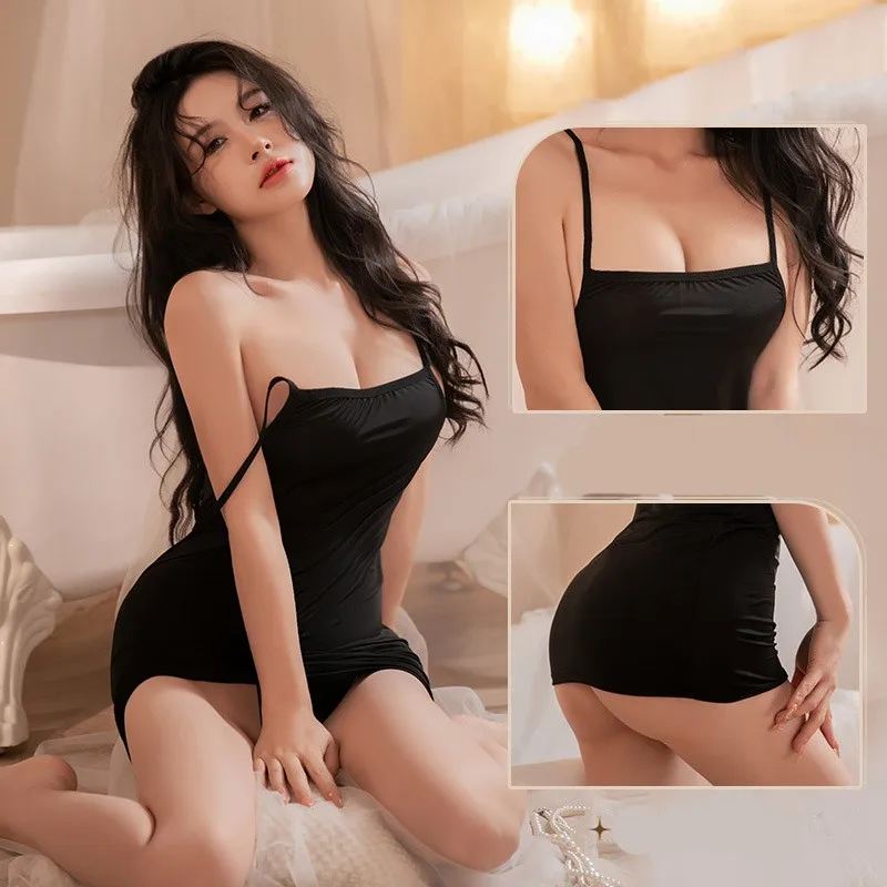 Sexy Dress Smooth and tight fitting camisole short skirt Woman winter dresses Female clothing Women\'s sumer clothes sex shop