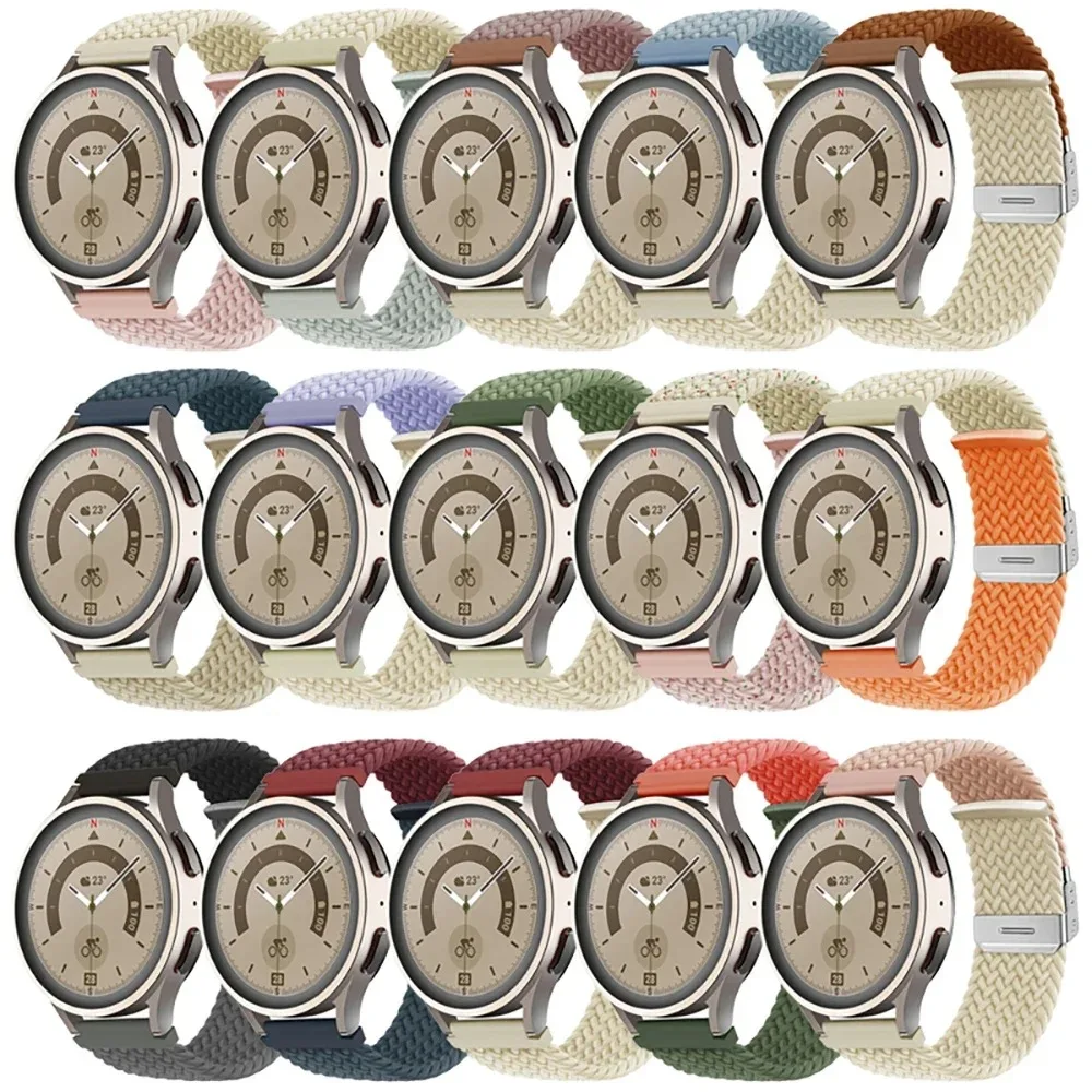 18mm 20mm 22mm Strap for Samsung Galaxy Watch 6 5 4 Pro Classic Active 2 braided Solo Loop Bracelet Correa Huawei Watch 4 GT 2 3