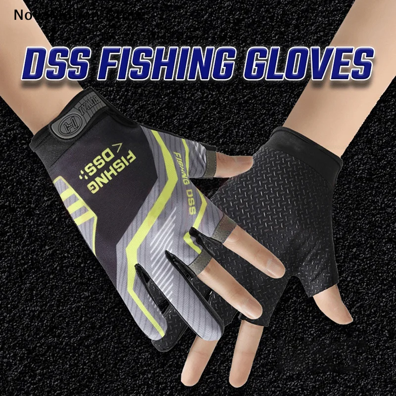 [NM]Fishing Gloves Fishing Routes Sun Protection Anti Slip Ice Silk Breathable Thin Gloves[NM]