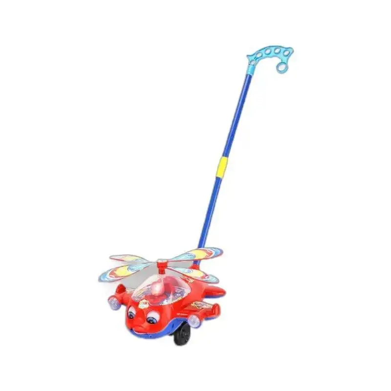 Airplane Baby Push Walker Educational Sensory Hand Push Toddler Walking Learning Toy for Birthday Baby Shower Gifts view 5