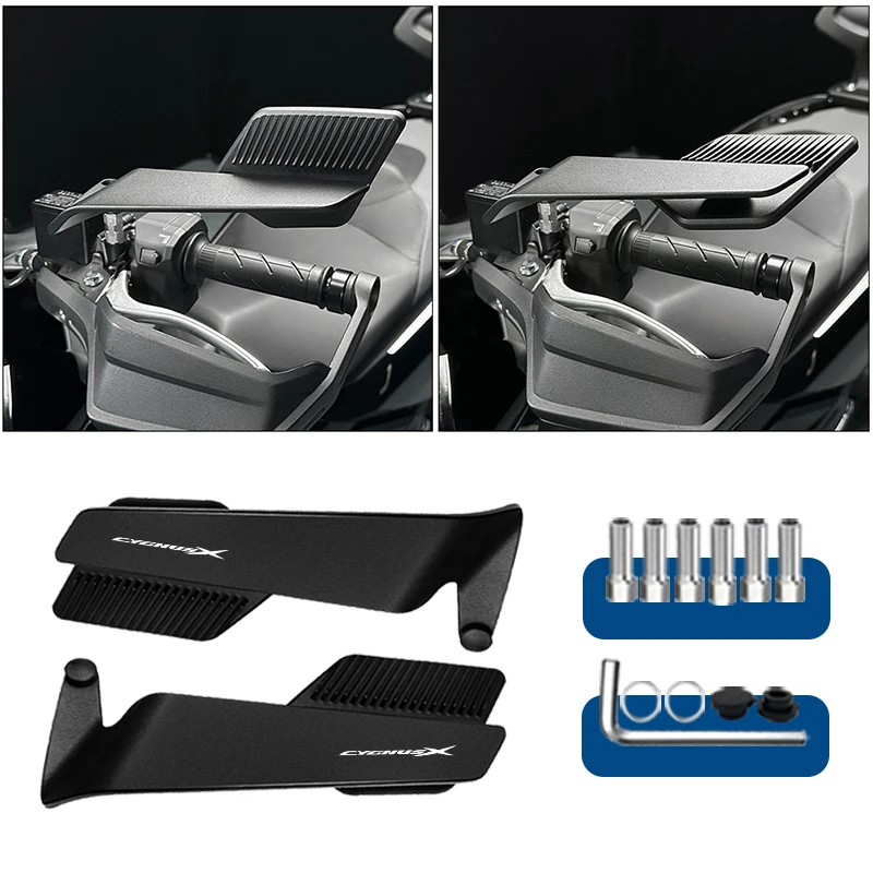 Espejo Universal para motocicleta, espejo retrovisor lateral fijo para ala de viento, espejo de marcha atrás para YAMAHA CYGNUSX 125 CYGNUS X 125 SMAX 155 BWS R