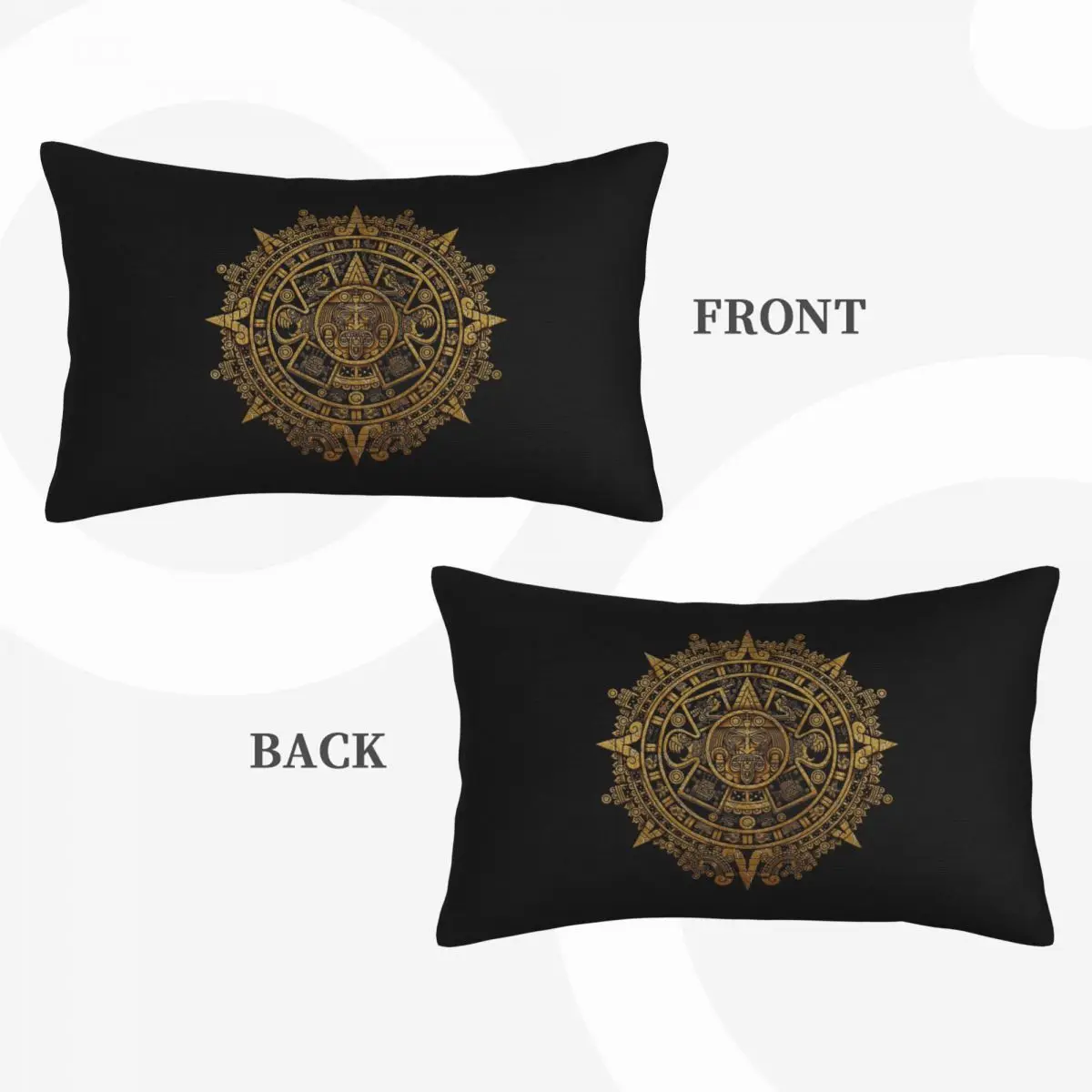 Aztec Calendar Rectangle Pillowcase Cushion Cover Decorative Bedroom Bed Home Comfort Throw Pillow
