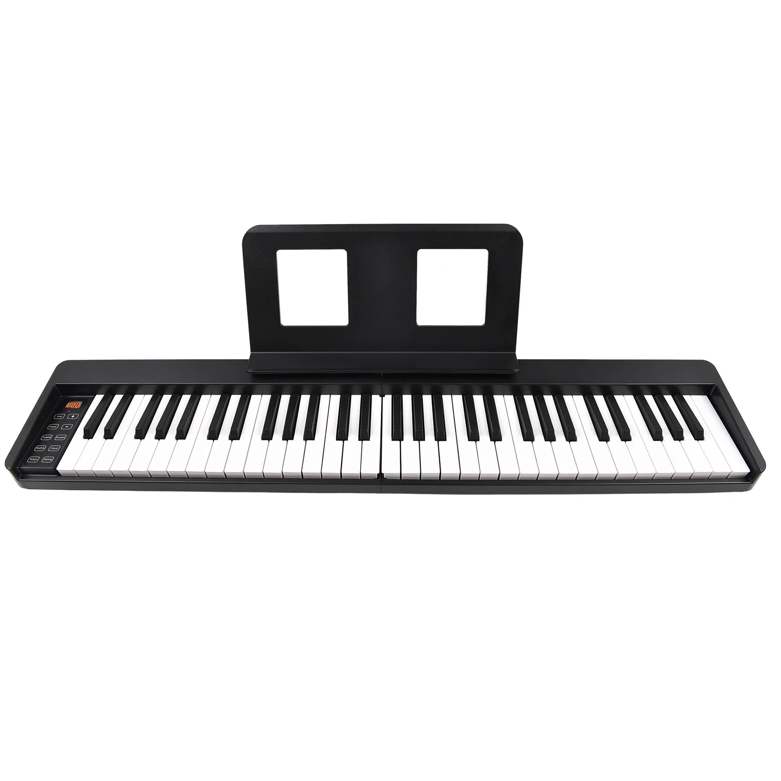 61-Key Foldable Electronic Piano Multifunctional Electronic Organ Sensitive Piano Keyboard with LCD Display Built-in Battery