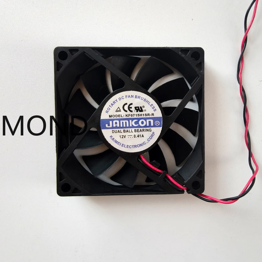 KF0715H1SR-R Cooling Fan for JAMICON UPS Power Supply Inverter Server 7015 12V 0.41A 7CM 70*70*15MM 2-wire