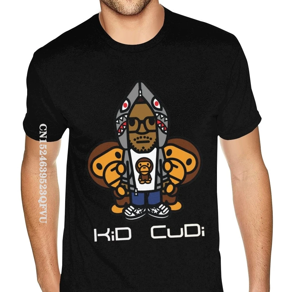 Custom T Shirt Printing Kid Cudi Tee Men England Style Tshirts Men Ultra Cotton Black Round Neck Tees Shirt Best Gift