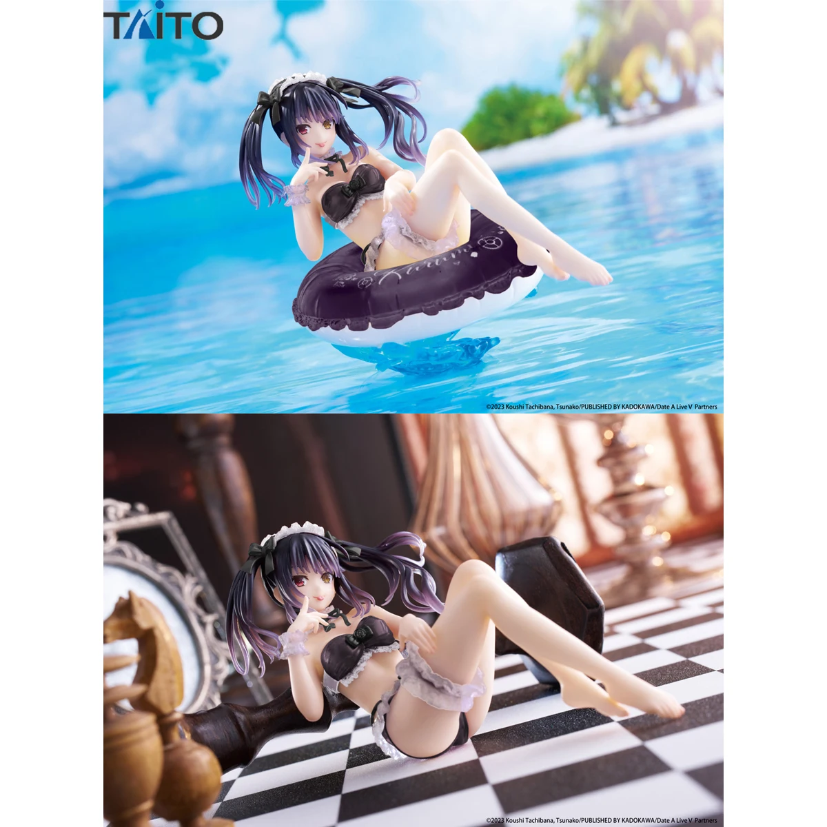 

In-Stock TAITO Aqua Float Girls Date A Live V Tokisaki Kurumi Renewal Anime Figure Collectible Model Toy 10cm Bishouoj Doll