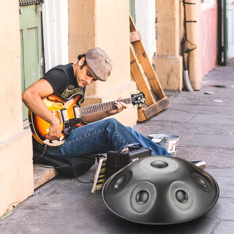 Professionele Serie 9 Noten Handpan Drum Muziekinstrument Met Cadeauset Roestvrijstalen Tongtrommel En Papiermateriaal