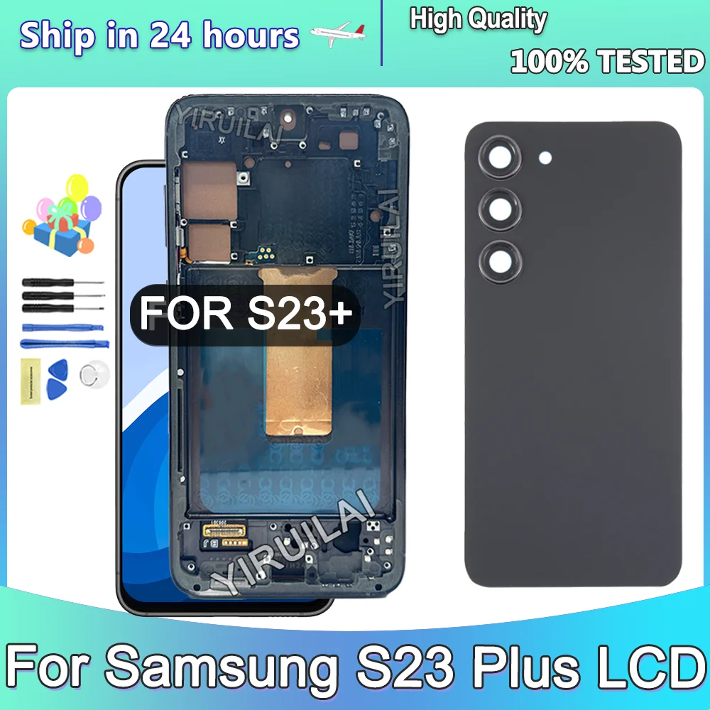 TFT For Samsung Galaxy S23Plus LCD Display Digital Touch Screen Assembly For Samsung S23Plus S916B S916B/DS LCD Replacement