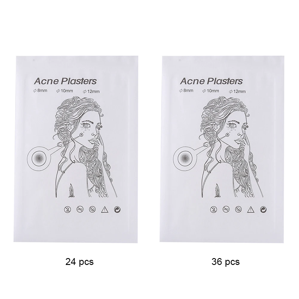 رقعة بثور حب الشباب غير المرئية ، ملصقات تغطية حب الشباب ، شفافة ، غروانية مائية ، بقع حب الشباب ، علاج للوجه والجسم ، عدد 24 ، 36