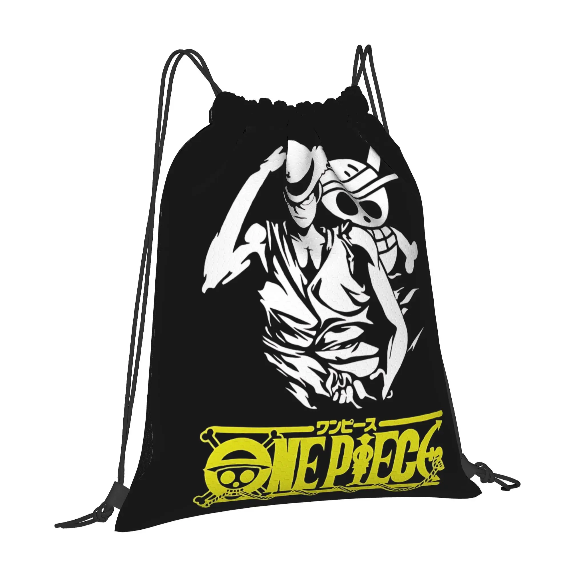 For travel Pouch One Piece Anime Luffy  Kawaii Drawstring Bags School Shoe Clothes Storage Multi-function Teen Portable Rucksack