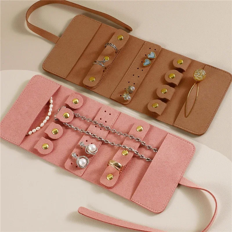 

Jewelry Storage Bag Travel Portable Jewelry Organizer Foldable Case For Bracelet Ring Necklaces Earring Travel Protect Bags