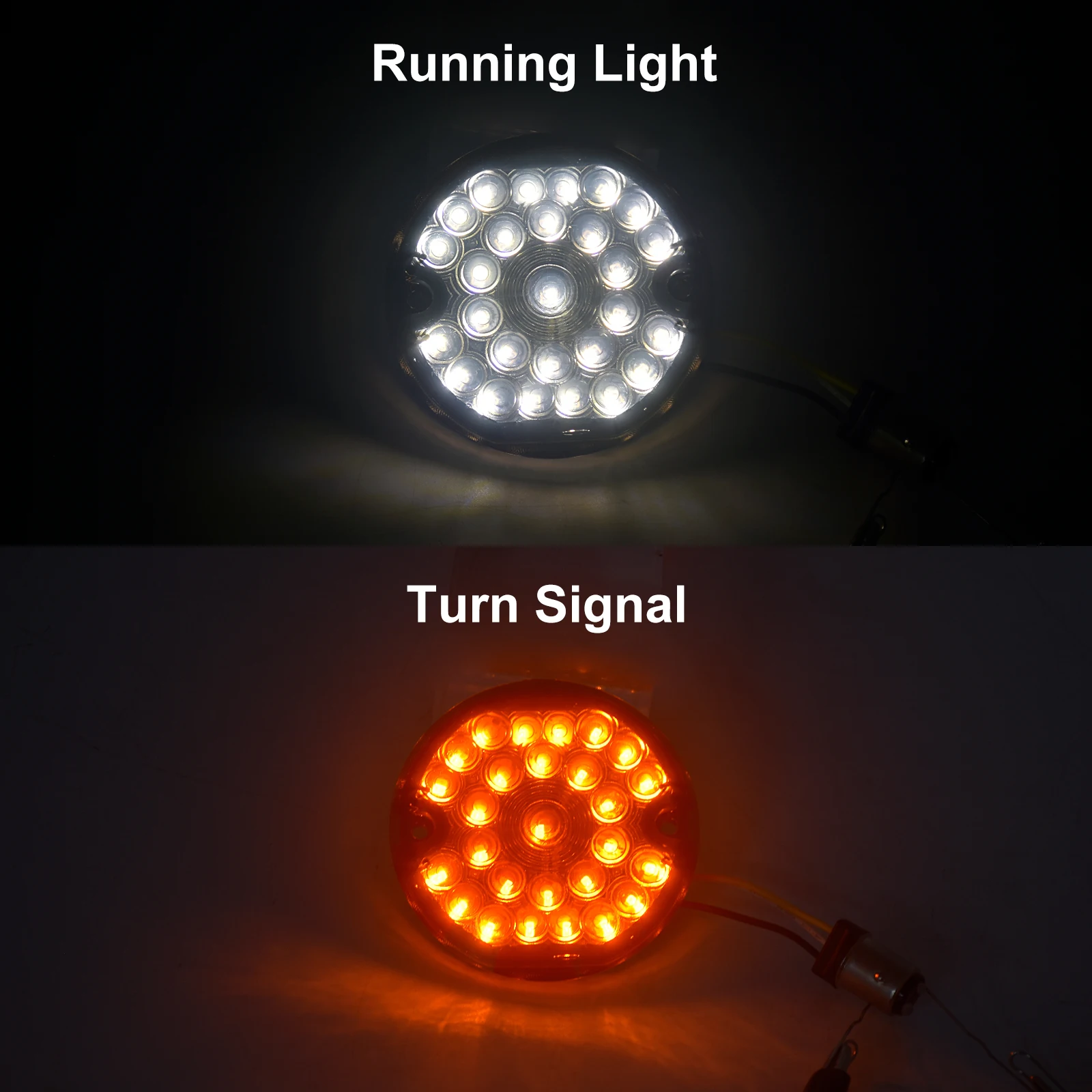 Motorcycle Front Rear 1157 LED Turn Signal Light Indicator Running Blinker Double Contacts Lamp For Harley Softail Touring FLHR