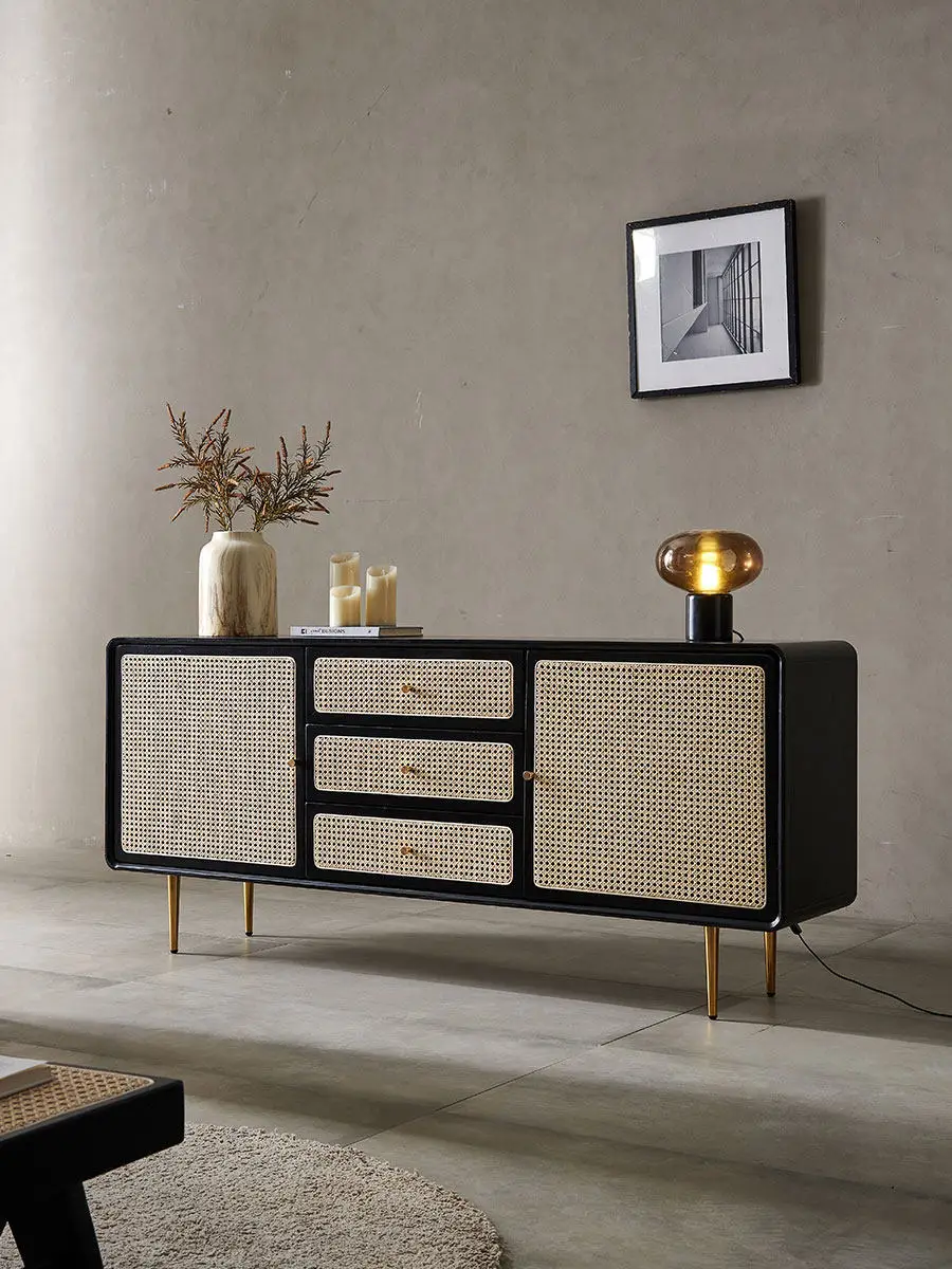 modern s imple rattan sto rage ca binets drawer stor age cabin ets low cabin ets entryway cabinets sideboards