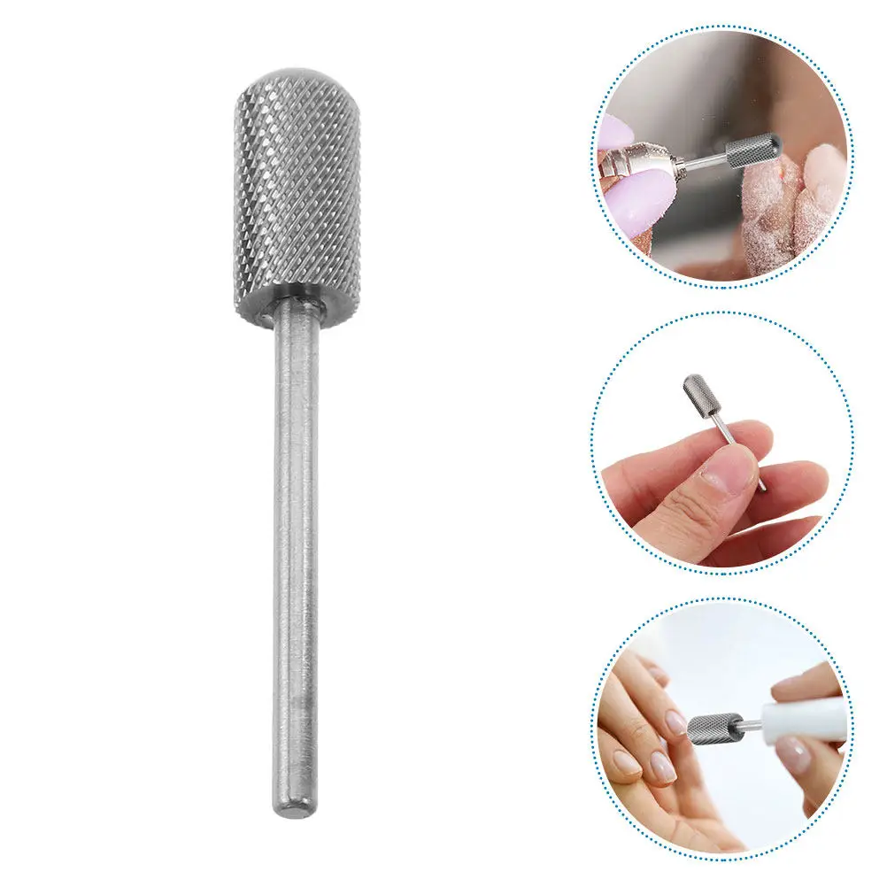 

2 шт. фрезы для маникюра из вольфрамовой стали: цилиндрические и круглые насадки для удаления гель-лака и очистки кутикулы