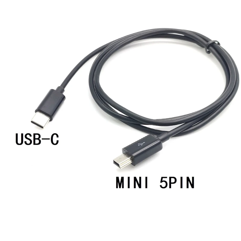 USB typ C męski do Mini USB 5 Pin B konwerter wtykowy OTG Adapter ładowarka kabel do przesyłania danych dla macbooka laptop telefon komórkowy