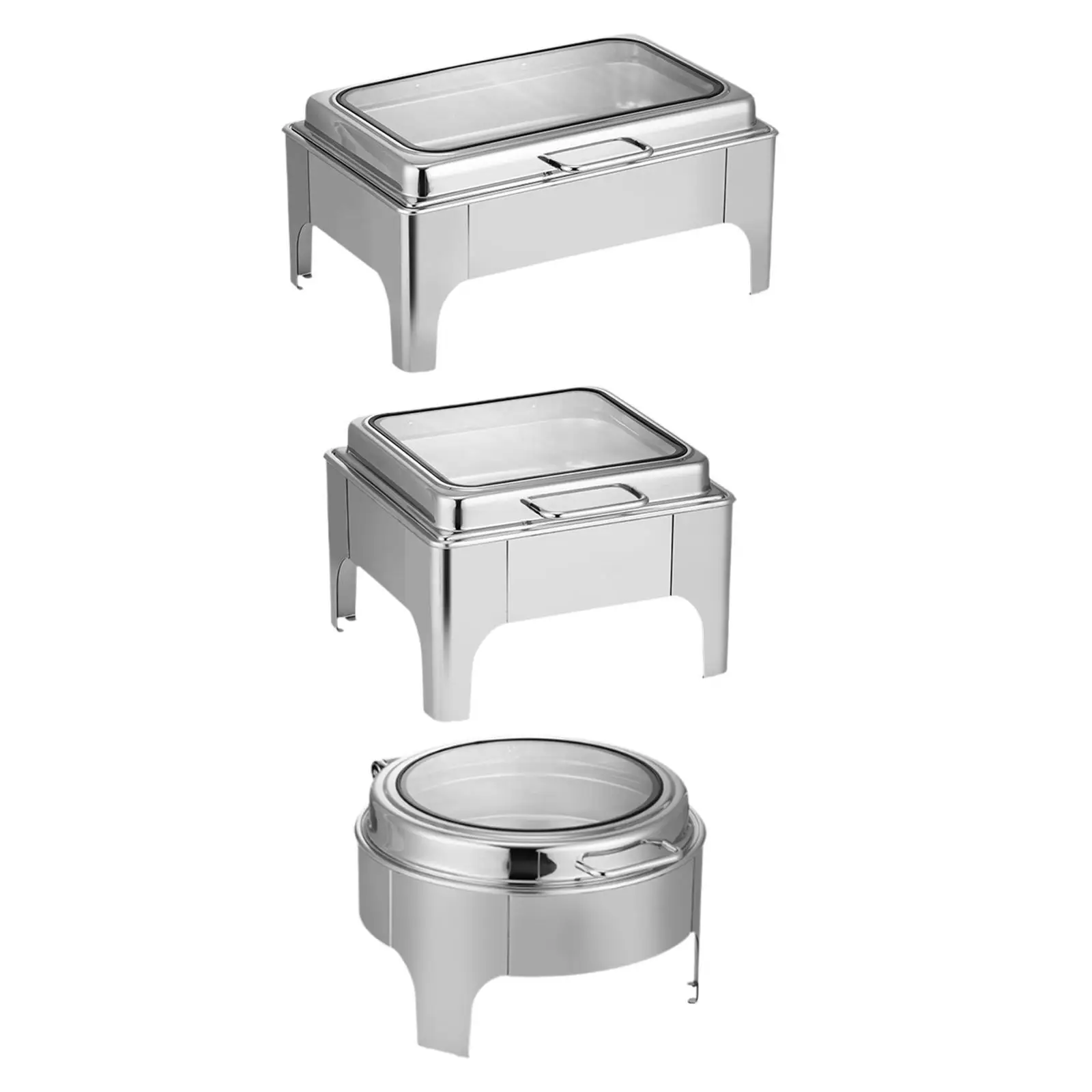 Chafing Dish for Buffet with Lid Food Pan Stainless Steel Chafer Food Warmers for Parties Kitchen Wedding Banquet Events