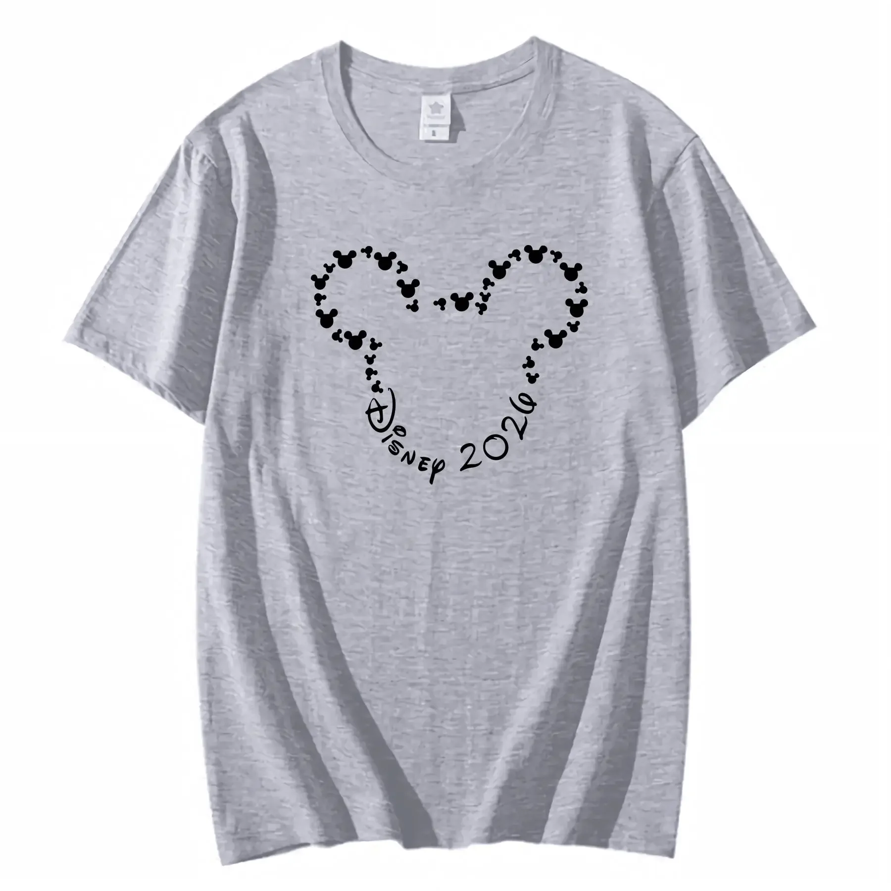 ديزني فاميلي 2026 رحلة 122629 ديزني وورلد عطلة طاقم الرقبة تي شيرت للنساء خمر غسلها لينة تنوعا تنفس