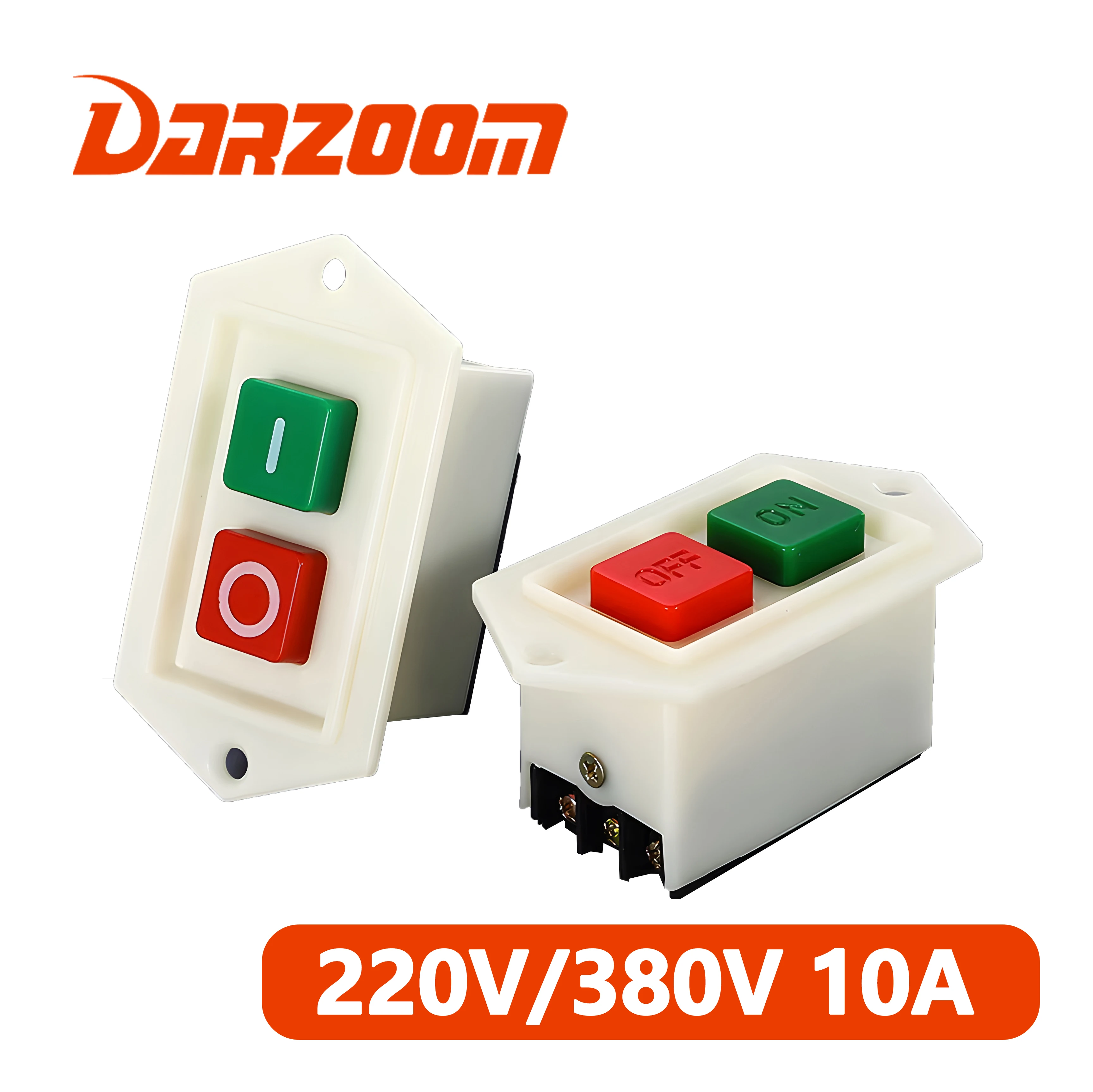 

220 В/380 В 10 А кнопка запуска/остановки настольная дрель для двигателя машины для макаронных изделий, мясорубки и сверления