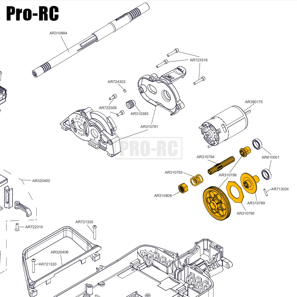 91T przekładnia zębata i 17T / 19T / 27T koła zębate AR310799 zestaw dla Arrma 1/10 granit Senton Big Rock Vorteks 1/8 Typhon cześć zapasowa