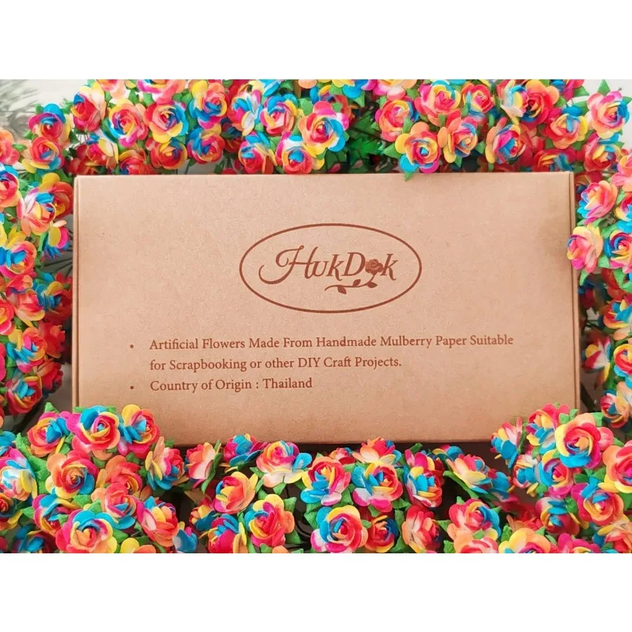 Mini Rose Kunstmatige Myerry Papieren Bloem Gemengde Kleur Toon Decoratieve Kleine Rozen Bloemen voor DIY Ambachten Projecten Scrapbooking W
