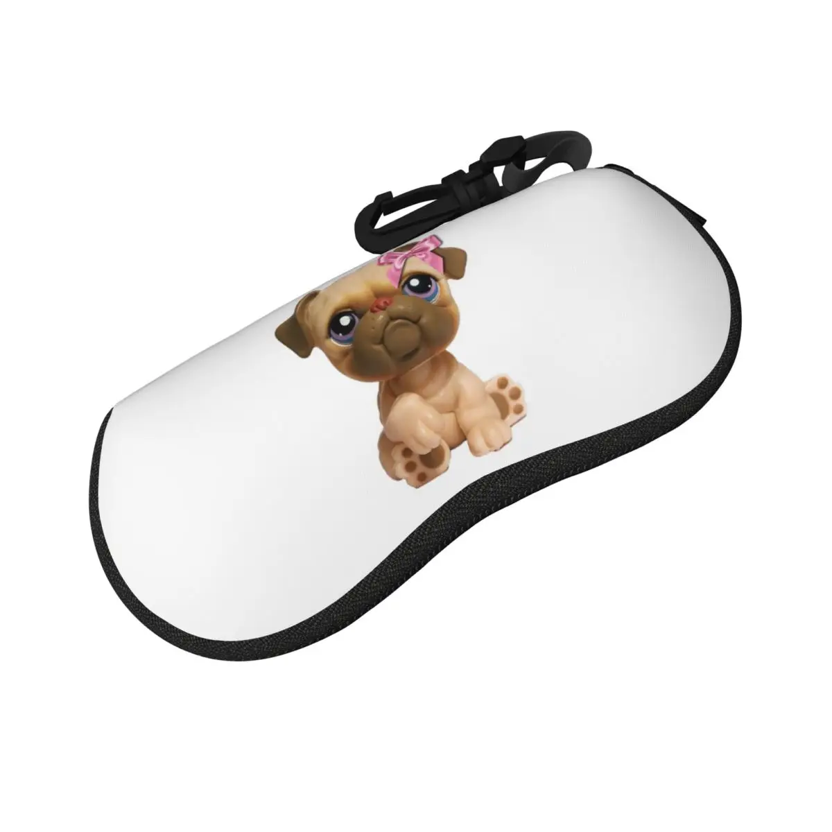 

Coquette Littlest Pet Shop LPS Bulldog 451 Shell Glasses Case Portable Sunglasses Box Women Men Soft Eyeglasses Bag Pouch