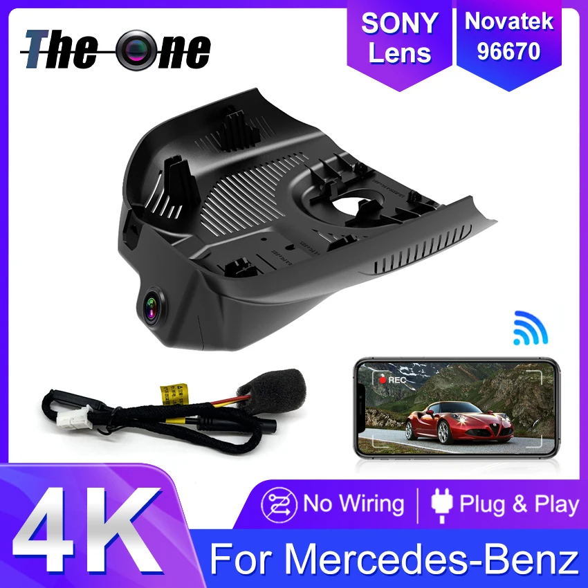 New! Plug and play Dash Cam For Mercedes-Benz AMG GT 43 53 55 63 2024-2026, WiFi Car DVR Camera with Night Vision, OEM Style