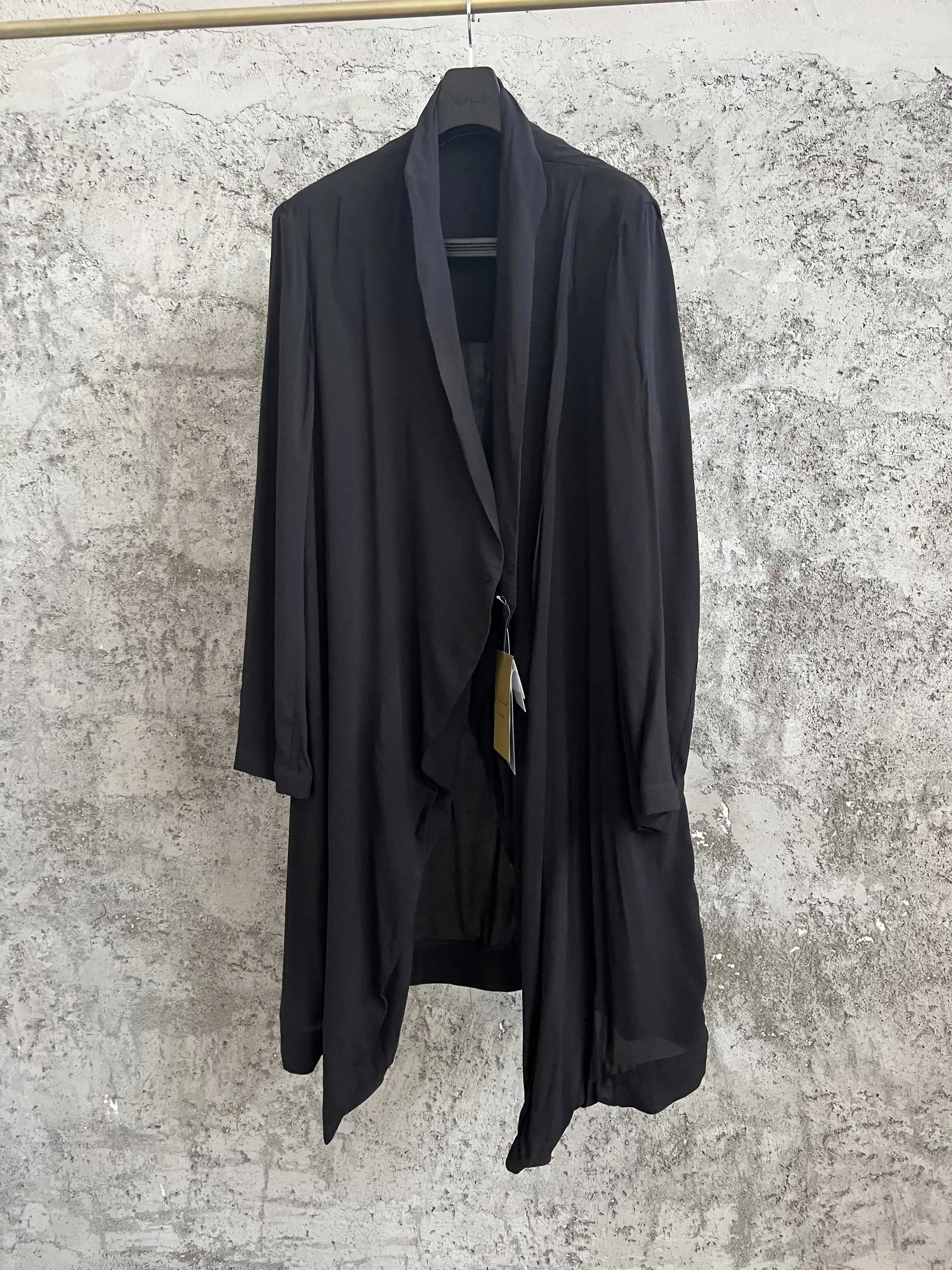 TOP-YAMAMOTO suit collar long-sleeved one-button loose mid-length design fashionable casual trench coat, versatile