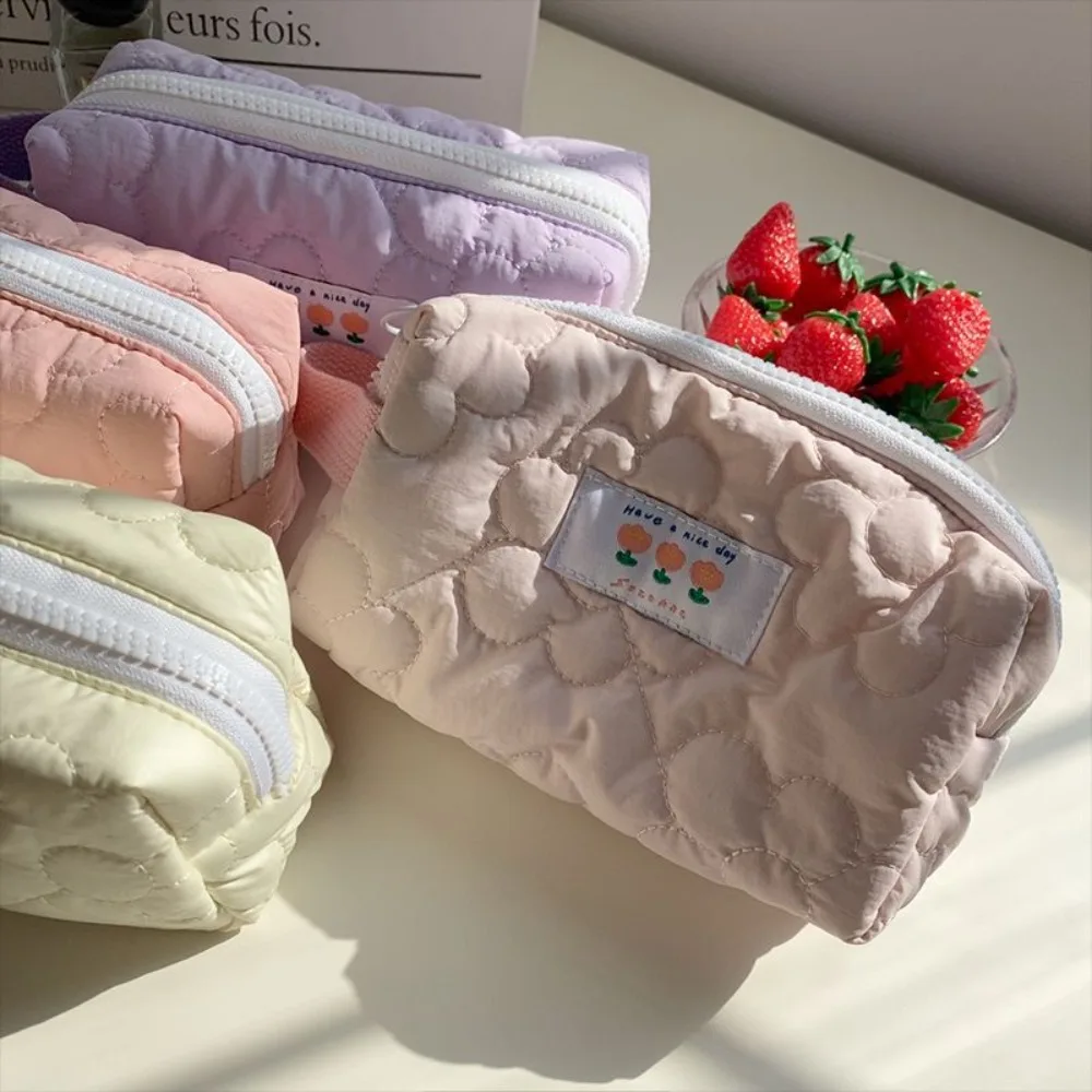 

Storage Embroidery Pencil Case Multifunctional Large Capacity Large Capacity Pencil Bag Flower Portable Cosmetic Bag
