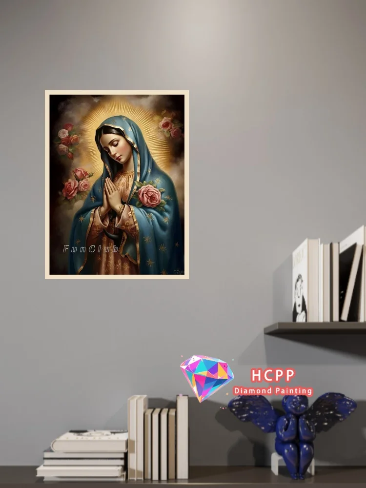 Jesus Nativity Ave Mary and Joseph Diamond Painting Kit Square Round Diamond 5D DIY Mosaic Handmade Art Gift Crafts Home Decor