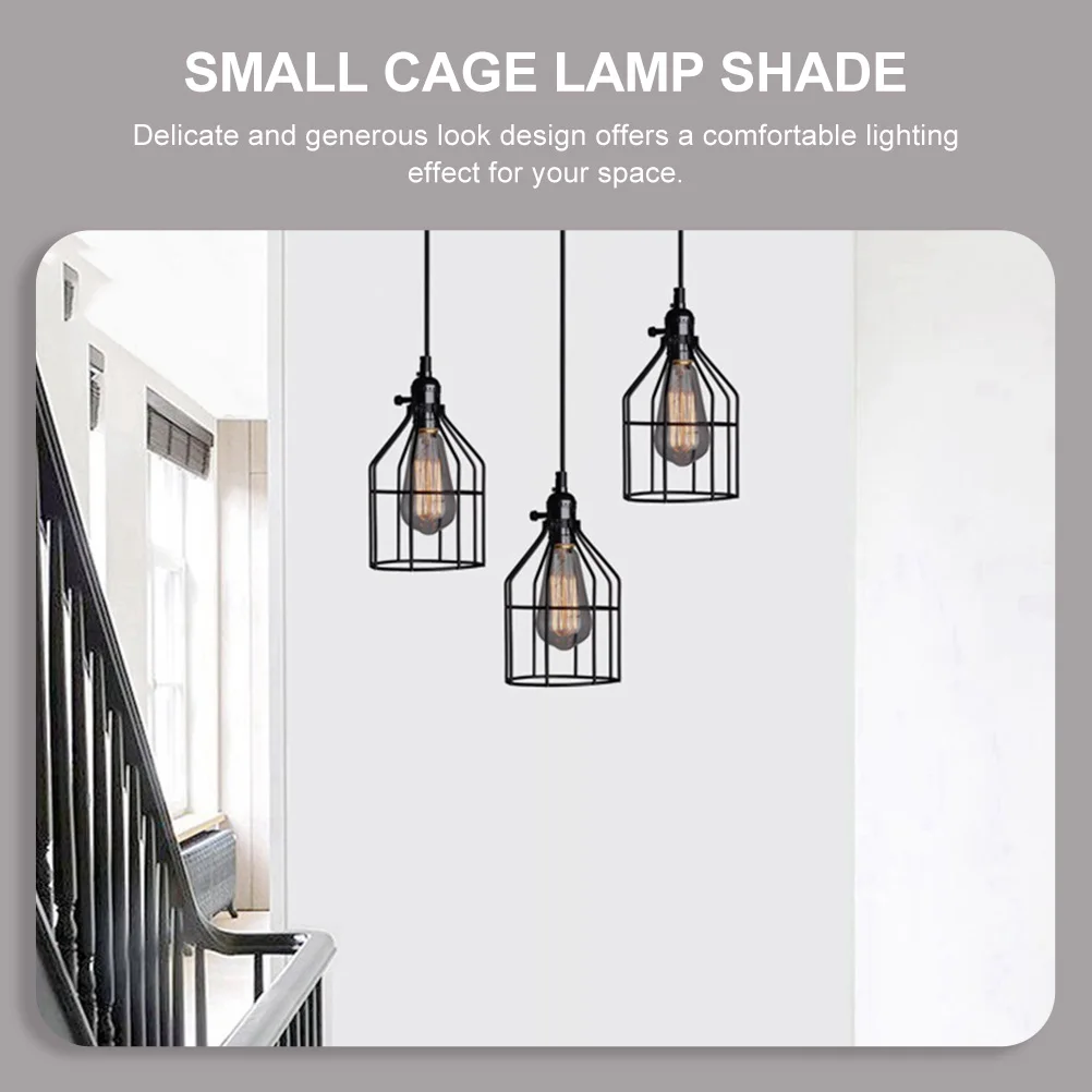 

4Pcs Vintage Iron Art Lampshade Retro Design Small Cage Wall Lamp Accessories Wear-Resistant Practical Home Decor