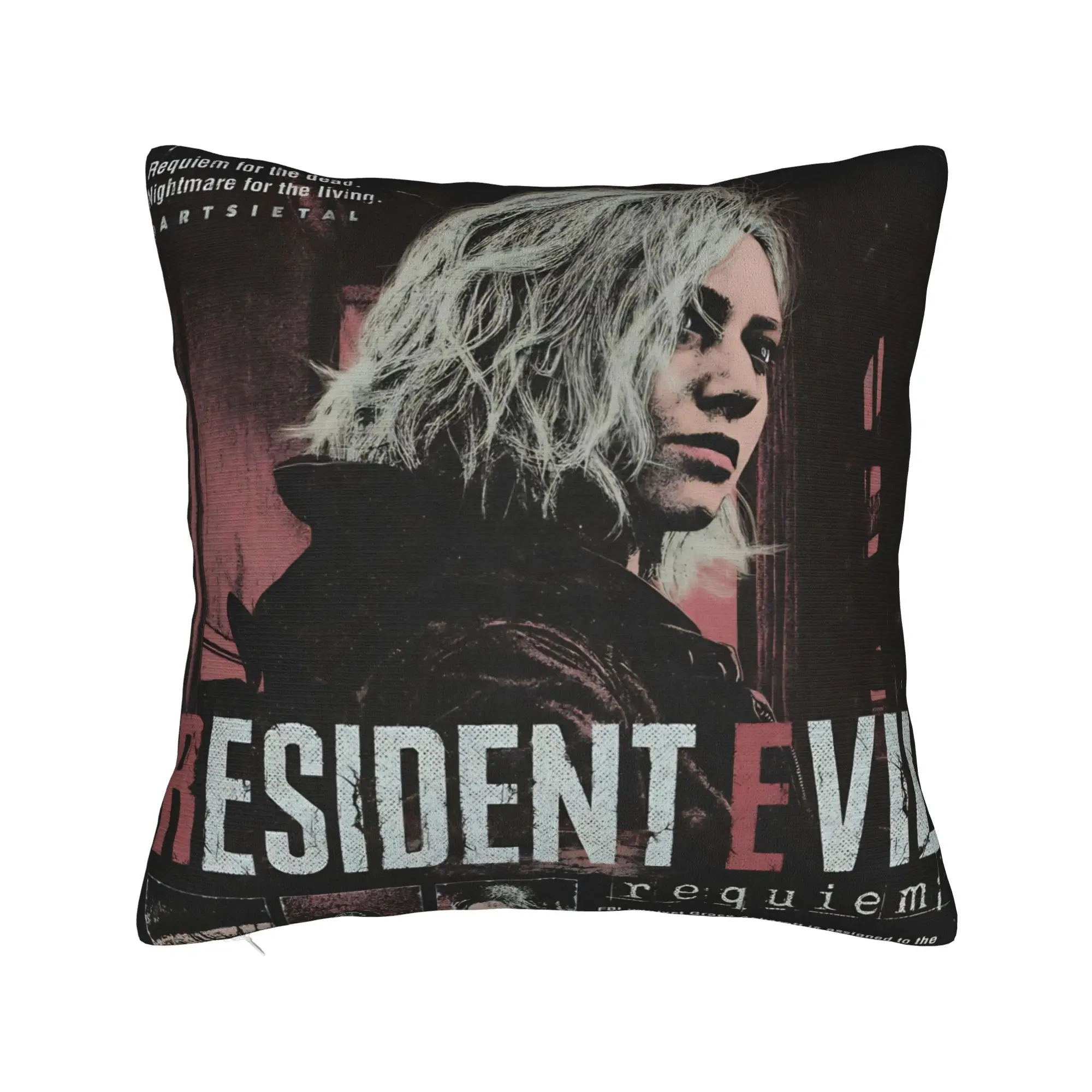 Leon Kennedy Resident Evil Pillow Cover  Soft Cushion Cover Cute Funny Pillow Case For Sofa Home Decoration