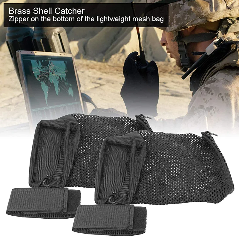 2/4 pieces AR15 Outdoor Shell Recovery Bag Tactical Bullet Collection Bag Brass Shell Catcher Pouch Net Pack Shooting Supplies