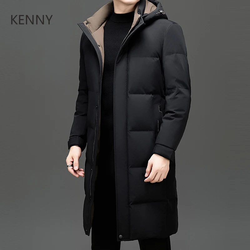 Long Down Jacket Man Duck Down Padding Hooded Jackets Removable Designer Clothes Men Warm Winter Men Down Jacket Male Coat