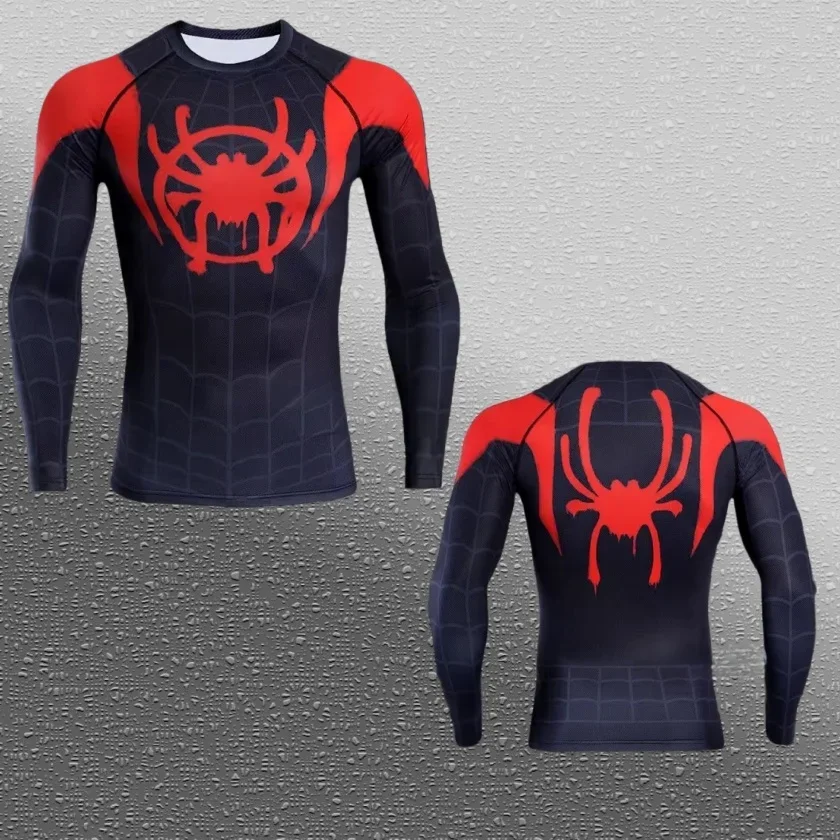 شعبية الأعجوبة خارقة كوس سلسلة أزياء الرياضة اللياقة البدنية الملابس الربيع والخريف طويلة الأكمام تي شيرت الملابس العائلية