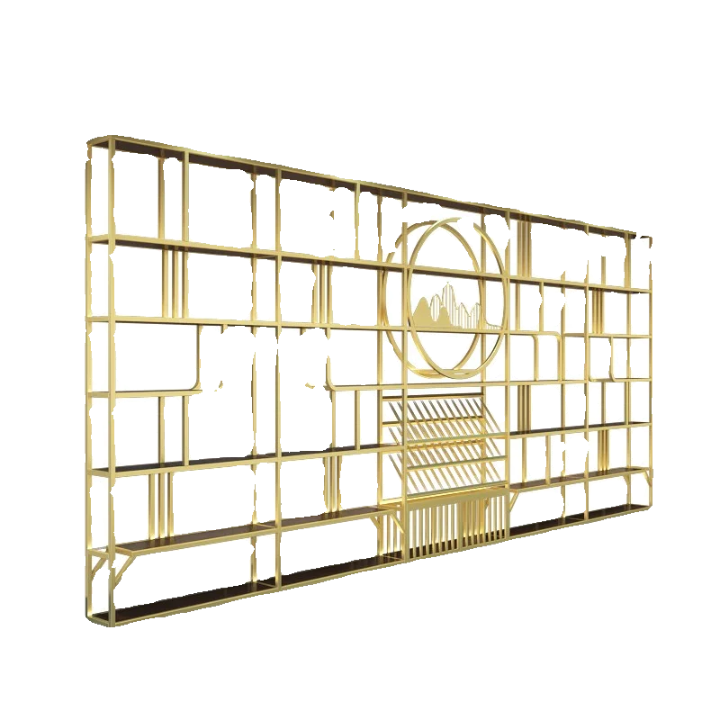 

Winery European wrought iron bar Floor-to-ceiling wine cabinet Wine and red wine storage display stand