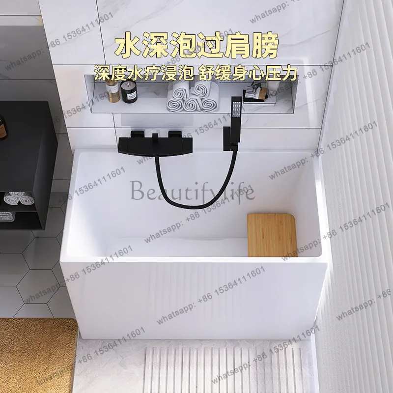 Bathtub household small apartment acrylic freestanding adult shower integrated