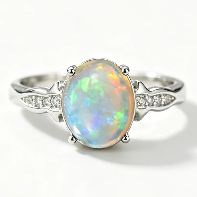 1pc 810mm Natural Opal Ring, S925 Sterling Silver Ring | Play-of-Color | Elegant | Christmas, Black Friday, Halloween Gifts 046